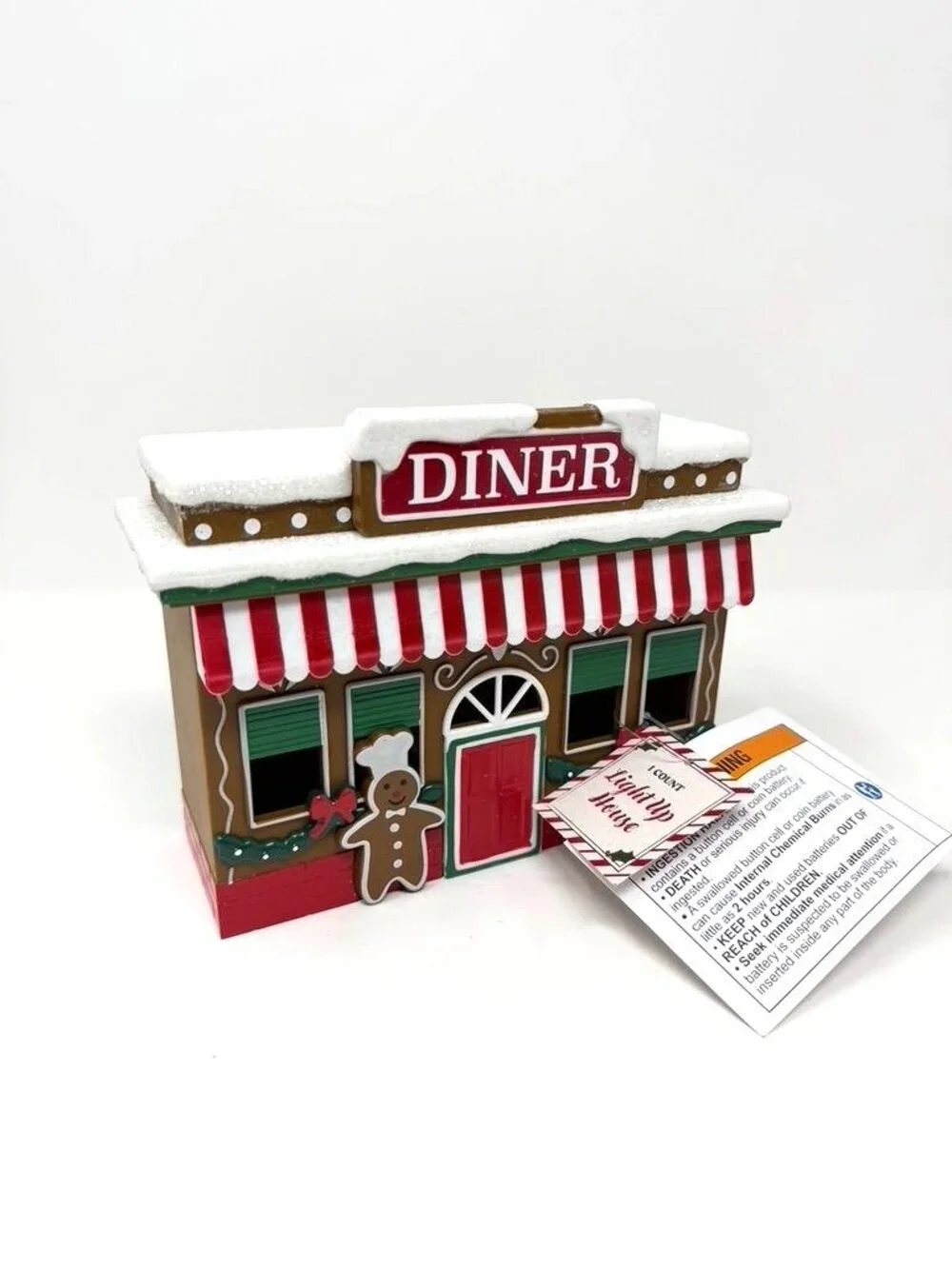 Target Bullseye’s Playground Gingerbread Diner Christmas Light Up Village House